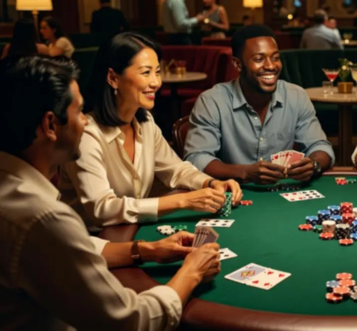 Casualowy stół pokerowy w Trevio Space