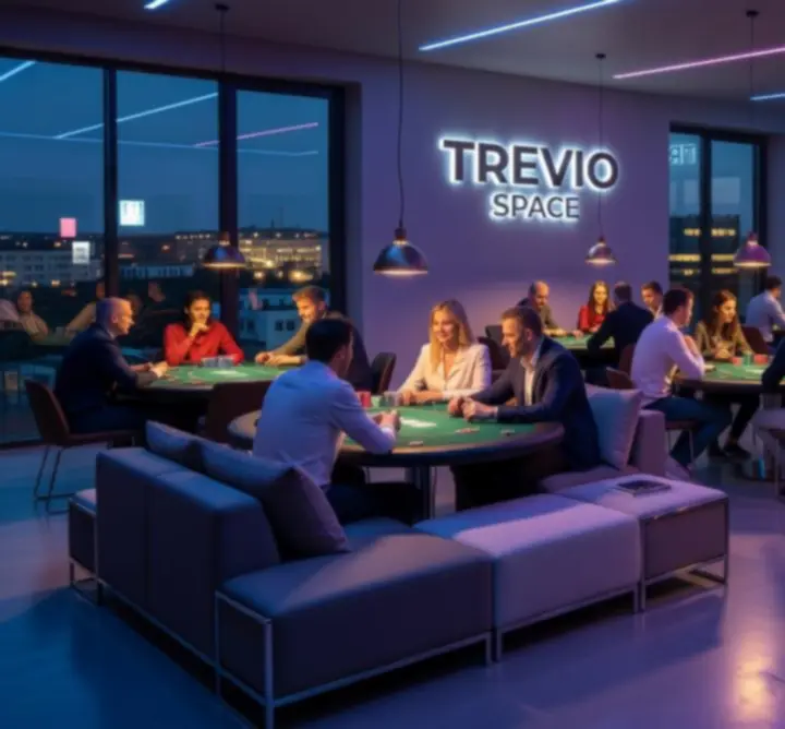 Główna sala Trevio Space podczas wydarzenia pokerowego